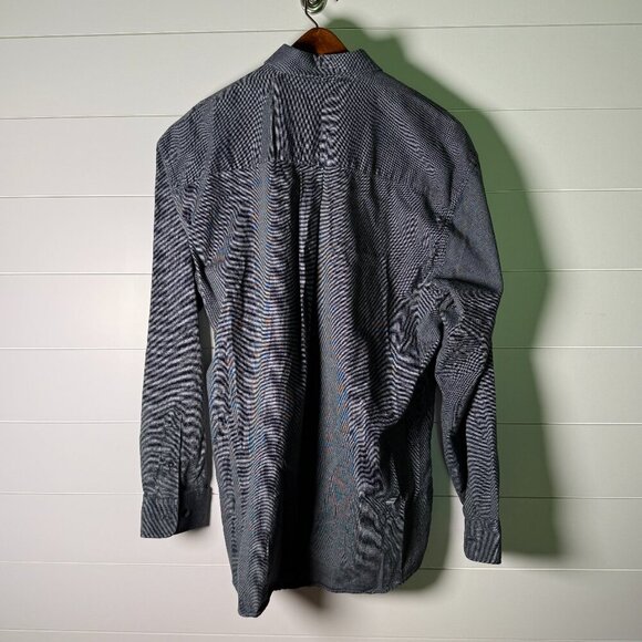 Nebraska Cutter Buck Long Sleeve Shirt Size XL Black & White Check N Logo - Picture 3 of 6